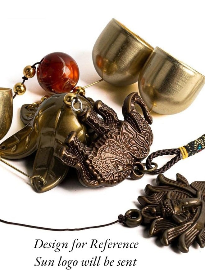 WARMINGO DE Wind Chime for Home Balcony & Garden | 3 Bells Sun Design Hanging | Good Luck Vastu Feng Shui Bell Perfect for Gifting & Decor - Image 3